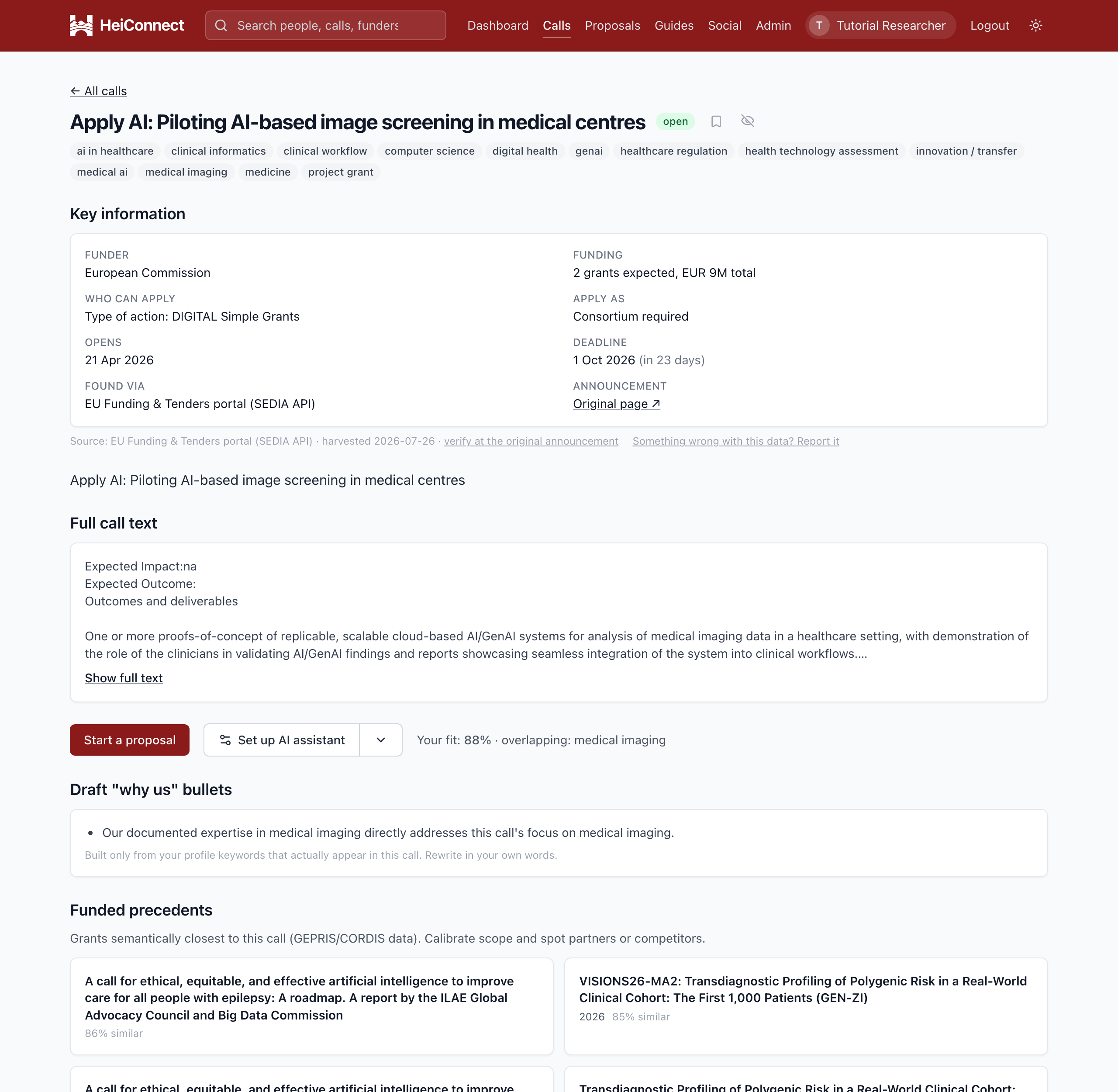 A call page